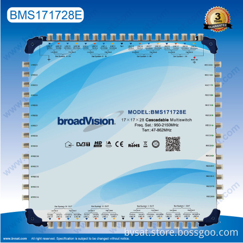 Multi-family Housing Four Satellite Tv Distribution Cascade Multiswitch Bms171728